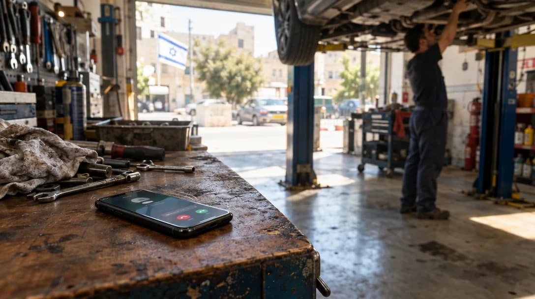 מסך טלפון עם שיחות שלא נענו בעסק קטן